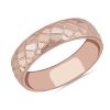 Men'S Rings | Blue Nile Mosaic Polished Wedding Ring In 14K Rose Gold (6Mm)