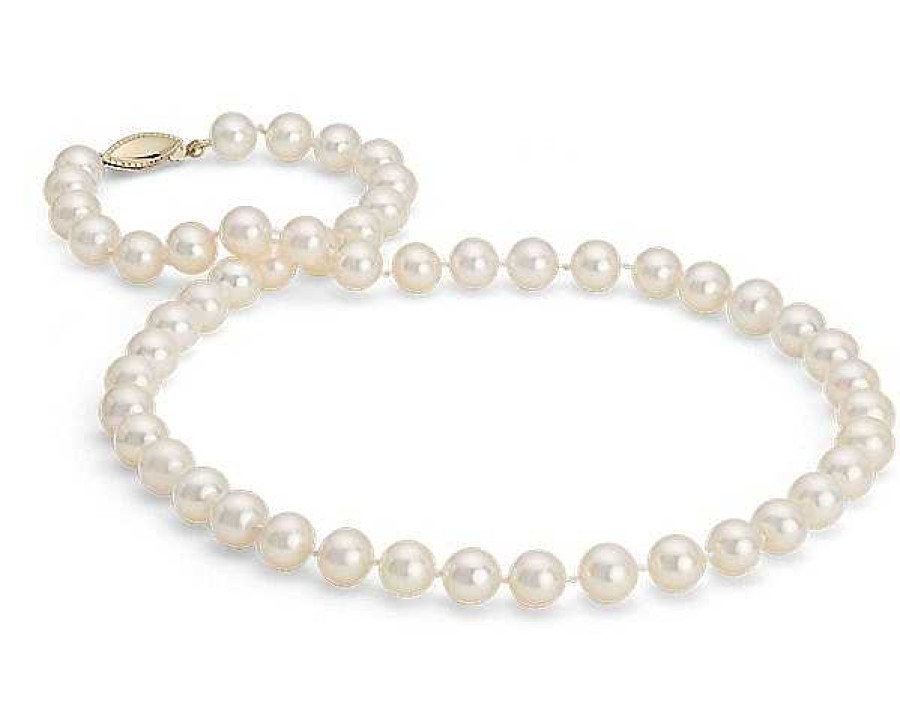 Necklaces | Blue Nile 16" Freshwater Cultured Pearl Strand Necklace In 14K Yellow Gold (8.0-8.5Mm)