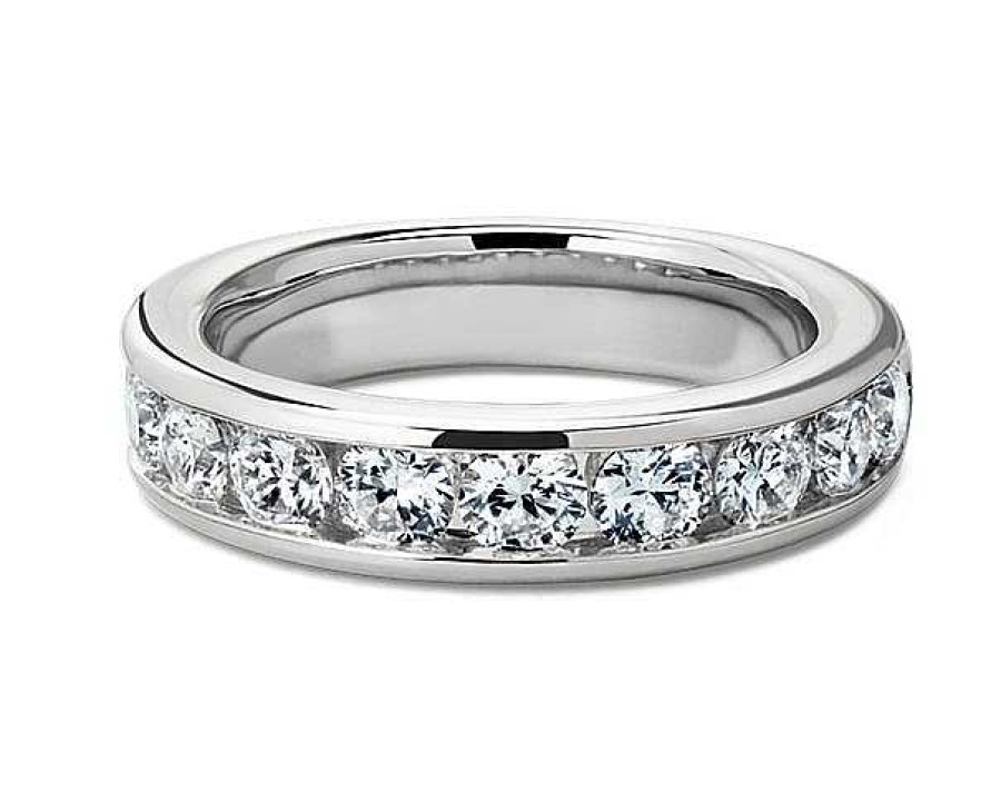 Women'S Rings | Blue Nile Channel Set Diamond Ring In 14K White Gold (1 1/2 Ct. Tw.)