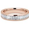 Women'S Rings | Blue Nile Channel Set Baguette Diamond Ring In 18K Rose Gold (1 Ct. Tw.)