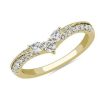 Women'S Rings | Blue Nile Romantic Winged Pear Diamond Pav Ring In 18K Yellow Gold (1/3 Ct. Tw.)