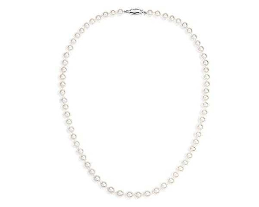 Necklaces | Blue Nile 36" Freshwater Cultured Pearl Strand Necklace In 14K White Gold (6-6.5Mm)