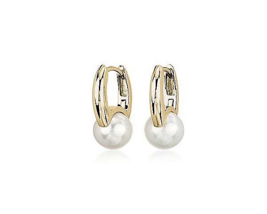 Earrings | Blue Nile Freshwater Cultured Pearl Drop Fashion Earrings In 14K Yellow Gold (8-9Mm)