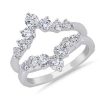 Women'S Rings | Blue Nile Pointed Crown Diamond Ring Insert In 18K White Gold (1 1/2 Ct. Tw.)