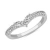 Women'S Rings | Blue Nile Romantic Winged Pear Diamond Pav Ring In 18K White Gold (1/3 Ct. Tw.)