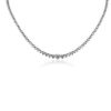 Necklaces | Blue Nile Lab Grown Diamond Graduating Diamond Tennis Necklace In 14K White Gold (5 Ct. Tw.)