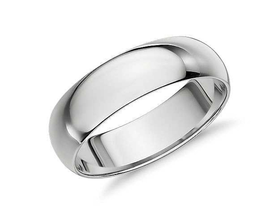 Men'S Rings | Blue Nile Mid-Weight Comfort Fit Wedding Ring In Platinum (6Mm)