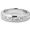 Women'S Rings | Blue Nile Channel Set Princess-Cut Diamond Ring In 14K White Gold (2 Ct. Tw.)