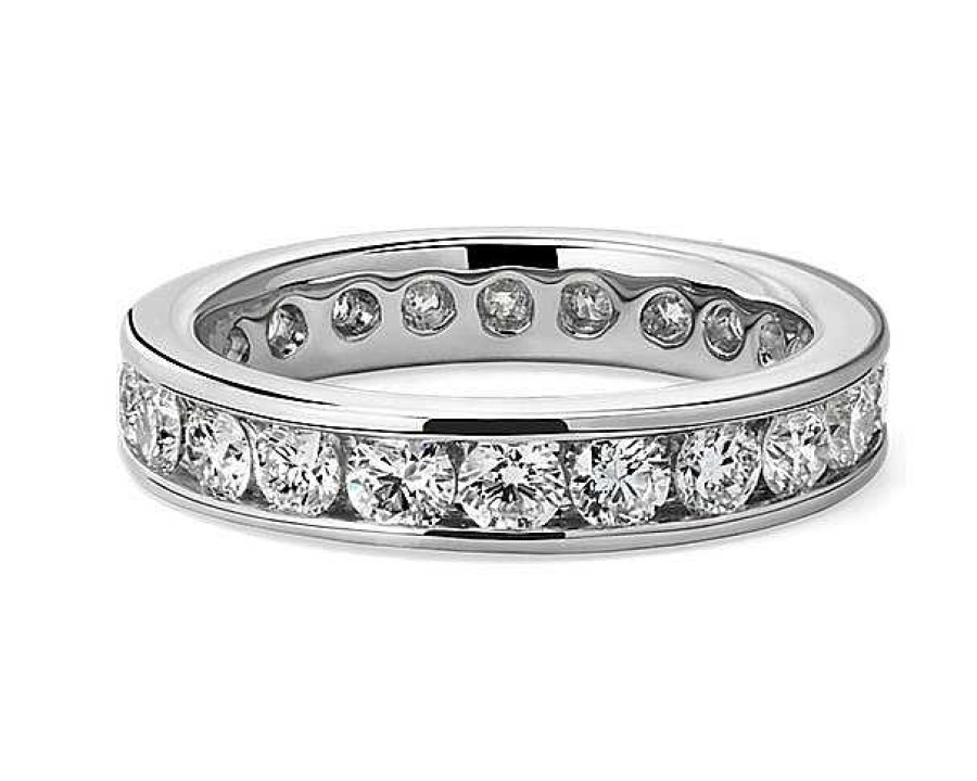 Women'S Rings | Blue Nile Channel Set Diamond Eternity Ring In 18K White Gold (2 Ct. Tw.)