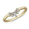 Rings | Blue Nile Curved Crown Stackable Ring In 14K Yellow Gold (1/4 Ct. Tw.)