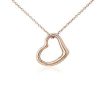 Necklaces | Blue Nile 18" Open Heart Pendant In 14K Rose Gold