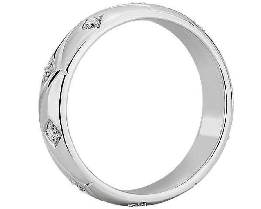 Rings | Blue Nile Zac Zac Posen Starlight Ring In 14K White Gold (4 Mm, 1/10 Ct. Tw.)