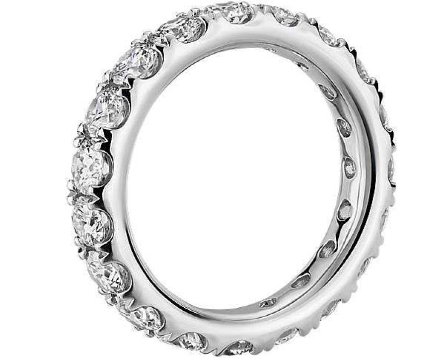 Women'S Rings | Blue Nile Riviera Pav Diamond Eternity Ring In Platinum (3 Ct. Tw.)