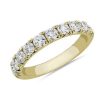 Women'S Rings | Blue Nile French Pav Diamond Anniversary Ring In 14K Yellow Gold (1 Ct. Tw.)