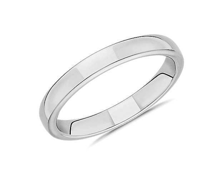 Women'S Rings | Blue Nile Skyline Comfort Fit Wedding Ring In Platinum (3Mm)