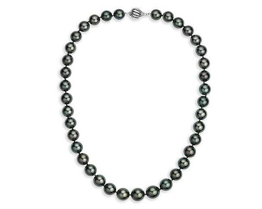 Necklaces | Blue Nile Tahitian Cultured Pearl Strand Necklace In 18K White Gold (10.0-12.5Mm)