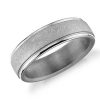 Men'S Rings | Blue Nile Round Edge Swirl Finish Wedding Ring In Tantalum (6.5Mm)