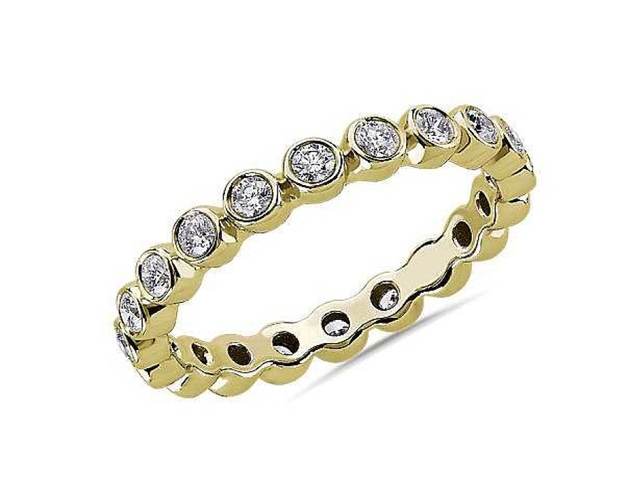 Women'S Rings | Blue Nile Bezel-Set Diamond Eternity Ring In 14K Yellow Gold (1/2 Ct. Tw.)