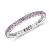 Rings | Blue Nile Riviera Pav Pink Sapphire Eternity Ring In 18K White Gold (1.5Mm)