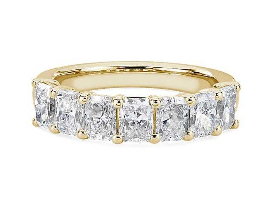 Women'S Rings | Blue Nile Seven Stone Radiant Diamond Ring In 14K Yellow Gold (2 Ct. Tw.)