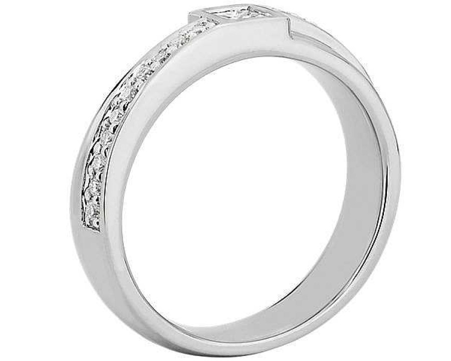 Rings | Blue Nile Zac Zac Posen Bezel Set Princess Cut Diamond Ring In 14K White Gold (4 Mm, 1/3 Ct. Tw.)