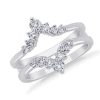 Women'S Rings | Blue Nile Pointed Crown Diamond Ring Insert In 18K White Gold (5/8 Ct. Tw.)