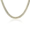 Necklaces | Blue Nile 22" Men'S Semi-Solid Miami Cuban Chain In 14K Yellow Gold (9.3 Mm)