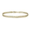 Bracelets | Blue Nile 8" Flat Beveled Curb Chain Bracelet In 14K Yellow Gold (4.75 Mm)