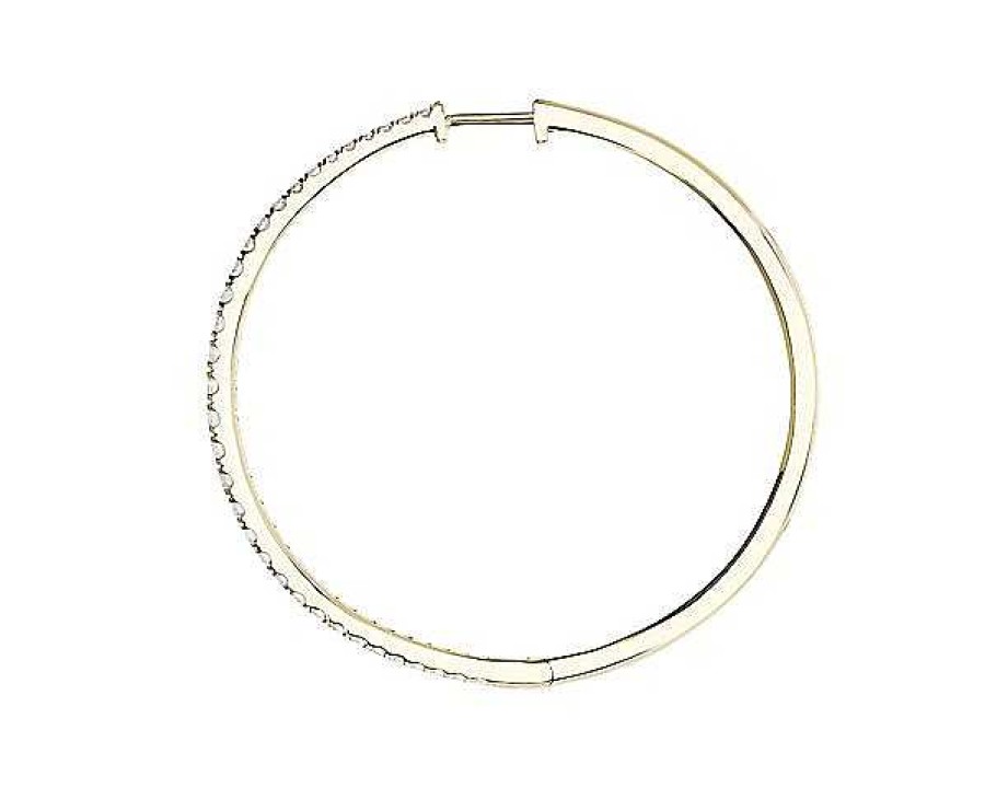 Earrings | Blue Nile Diamond Graduated Hoop Earrings In 14K Yellow Gold (1 Ct. Tw.)