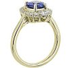 Rings | Blue Nile Tanzanite And Diamond Halo Ring In 14K Yellow Gold