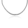 Necklaces | Blue Nile Lab Grown Diamond Graduating Diamond Tennis Necklace In 14K White Gold (7 Ct. Tw.)