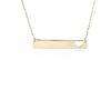 Necklaces | Blue Nile 18" Mini Bar Heart Necklace In 14K Yellow Gold (0.8 Mm)