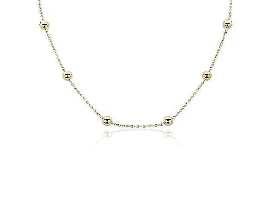 Necklaces | Blue Nile 18" Bead Necklace In 14K Yellow Gold