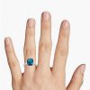 Rings | Blue Nile London Blue Topaz Cushion-Cut Ring In 14K White Gold (11X9Mm)