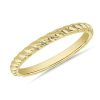 Women'S Rings | Blue Nile Spiral Stackable Wedding Ring In 14K Yellow Gold (2Mm)