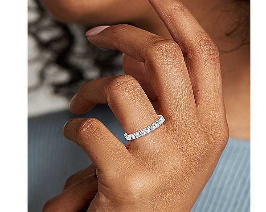 Rings | Blue Nile Riviera Pav Diamond Ring In Platinum (1/2 Ct. Tw.)