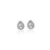 Earrings | Blue Nile Pear-Shaped Diamond Halo Stud Earrings In 14K White Gold (1/4 Ct. Tw.)