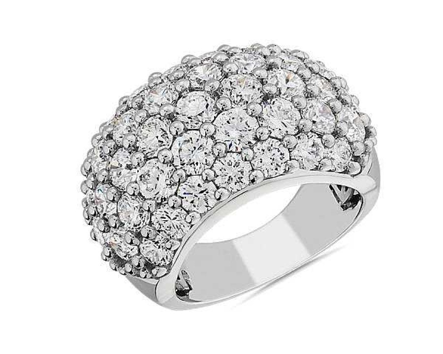 Rings | Blue Nile Pav Diamond Fashion Ring In 14K White Gold (7 Ct. Tw.)