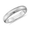 Men'S Rings | Blue Nile Matte Mid-Weight Comfort Fit Wedding Ring In 14K White Gold (4Mm)