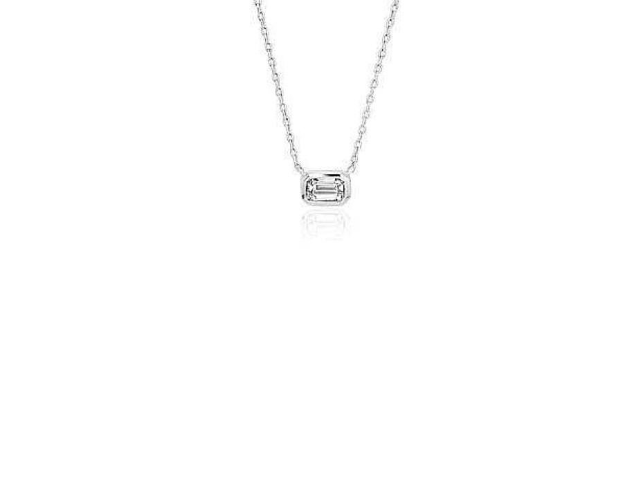 Necklaces | Blue Nile Petite Fancy Diamond Necklace In 14K White Gold (1/2 Ct. Tw.)