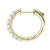 Earrings | Blue Nile Luna Diamond Front Facing Hoop Earrings In 18K Yellow Gold (1 Ct. Tw.) G/Si