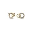 Earrings | Blue Nile Mini Duet Circle Diamond Earrings In 14K Yellow Gold