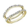 Women'S Rings | Blue Nile Baguette And Round Diamond Insert In 18K Yellow Gold (1/2 Ct. Tw.)