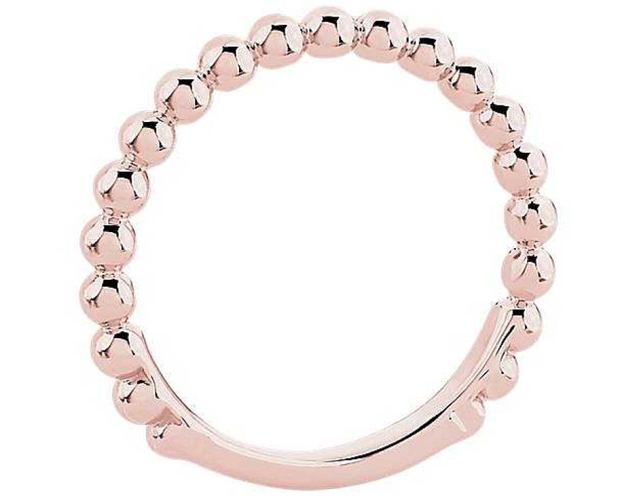 Women'S Rings | Blue Nile Beaded Stackable Ring In 18K Rose Gold (2.25Mm)