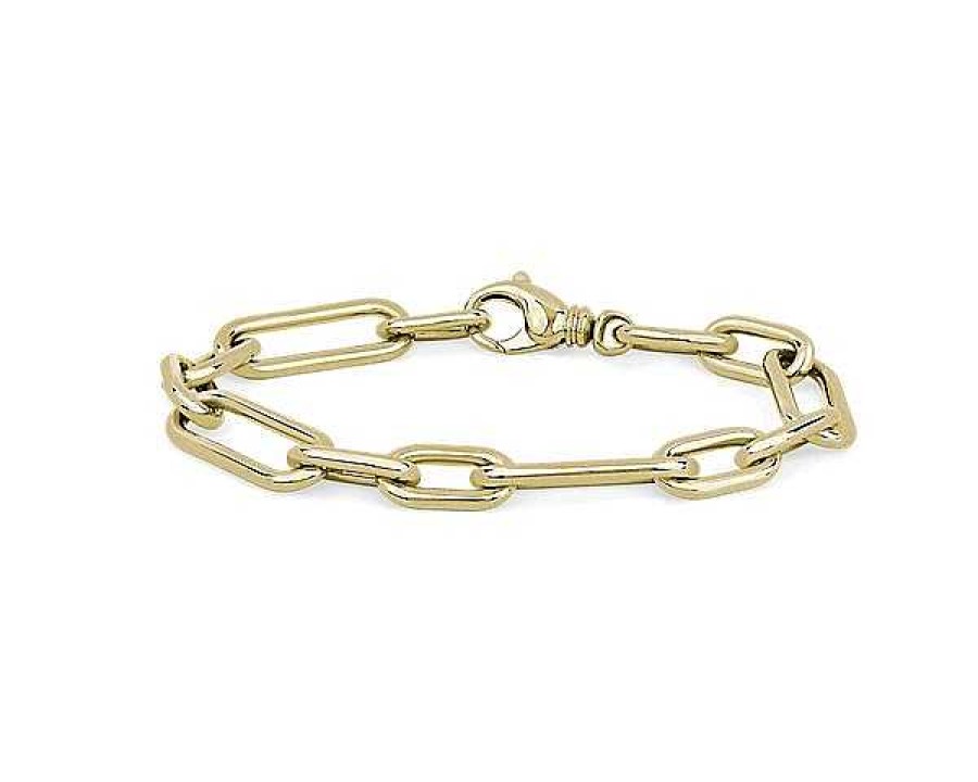 Bracelets | Blue Nile 8" Mixed Oval Links Bracelet In 14K Italian Yellow Gold (9.8 Mm)