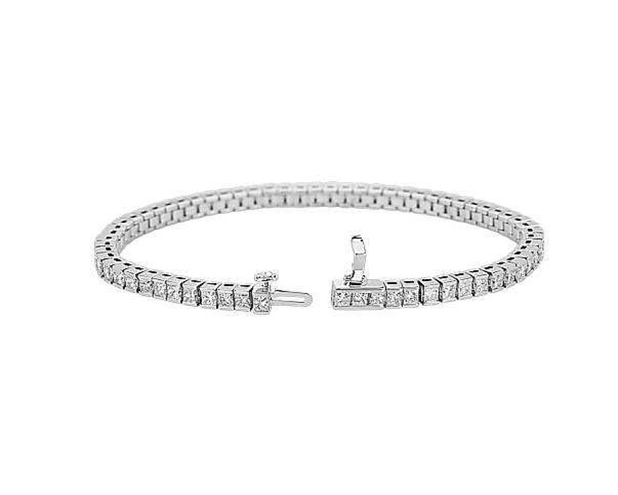 Bracelets | Blue Nile Princess Diamond Tennis Bracelet In 14K White Gold (6 1/3 Ct. Tw.)