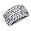 Rings | Blue Nile Round And Baguette Diamond Ring In 14K White Gold (1 Ct. Tw.)