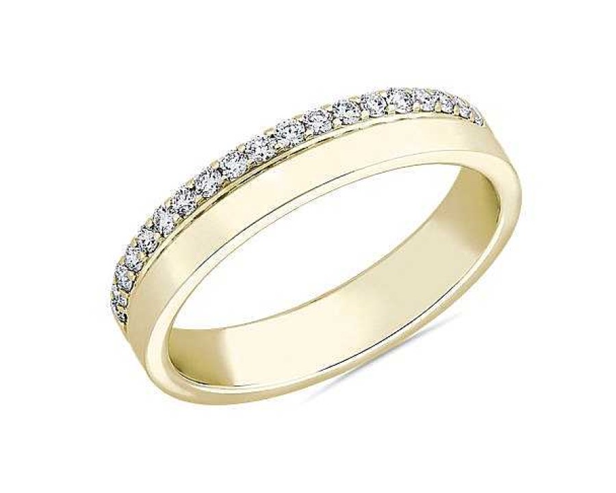 Rings | Blue Nile Zac Zac Posen Diamond Edge Ring In 14K Yellow Gold (4 Mm, 1/5 Ct. Tw.)