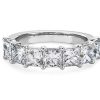 Women'S Rings | Blue Nile Seven Stone Princess Diamond Ring In 14K White Gold (3 Ct. Tw.)