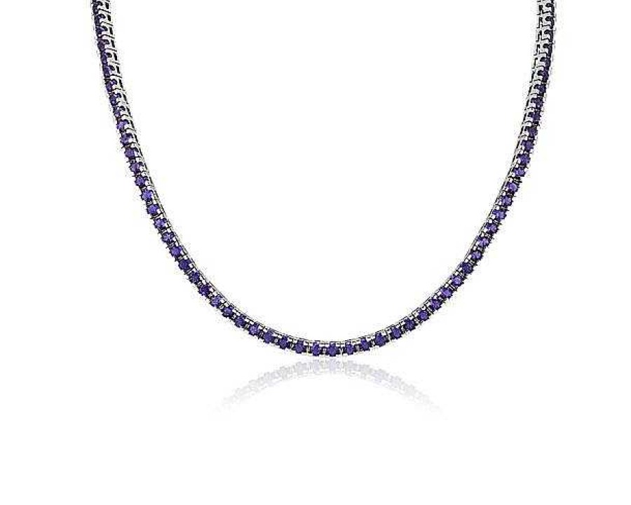 Necklaces | Blue Nile Amethyst Eternity Necklace In Sterling Silver (3Mm)